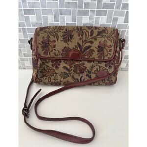 Vintage Liz Claiborne Tapestry Shoulder Bag – 90s Floral Carpet Bag